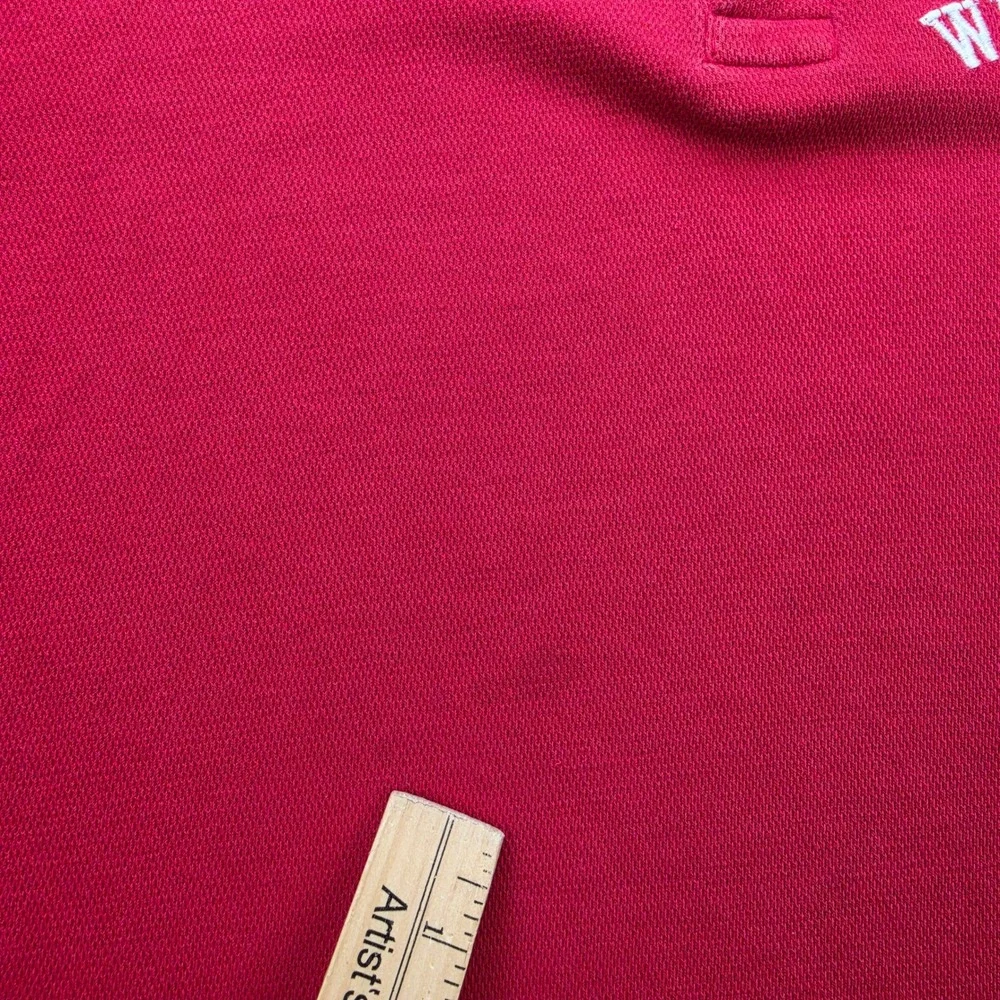 Vintage Y2K Wisconsin Badgers Nike Team Embroidered Polo Shirt Mens Medium Red